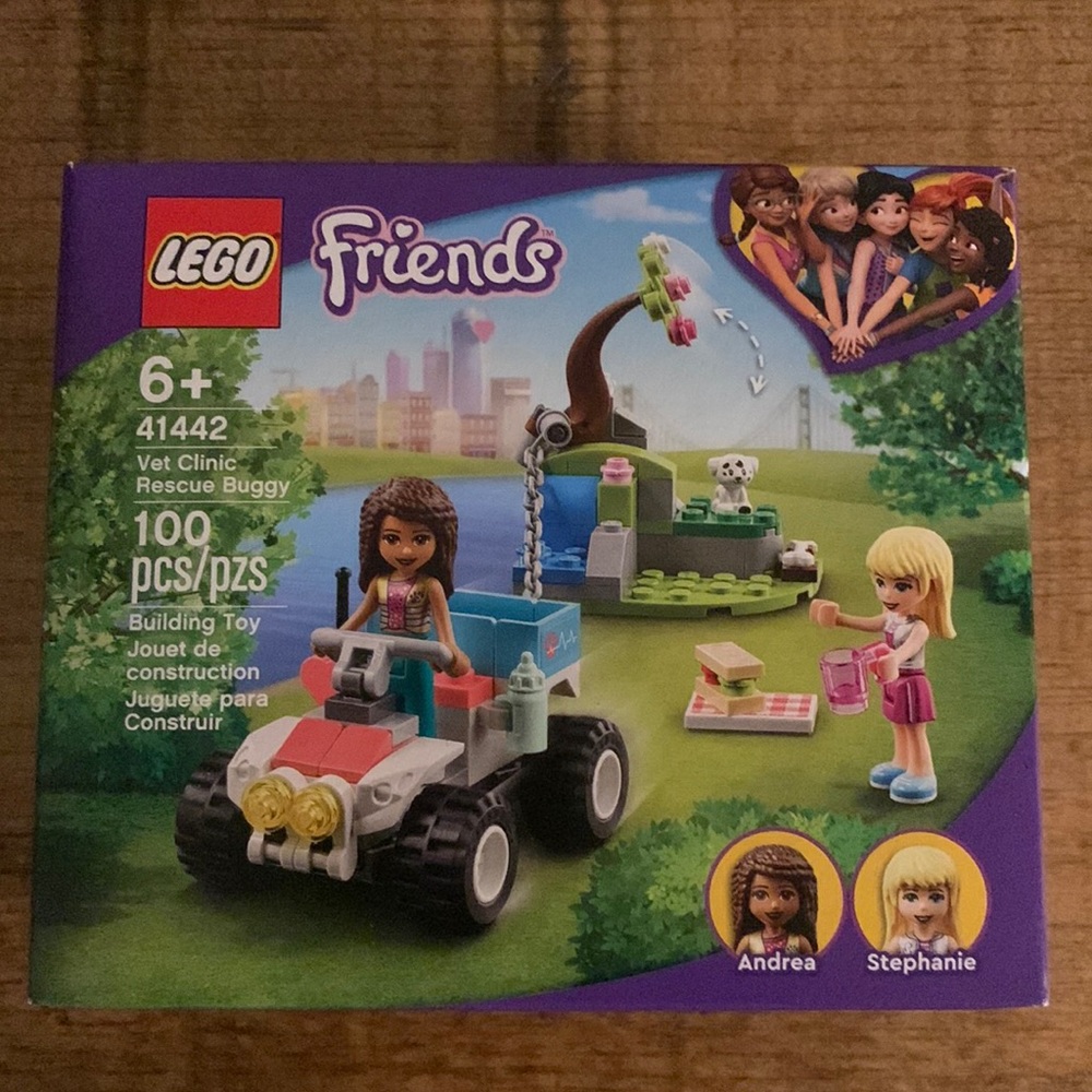 LEGO friends sets: Vet Clinic Rescue Buggy and Emma’s Fashion Cube